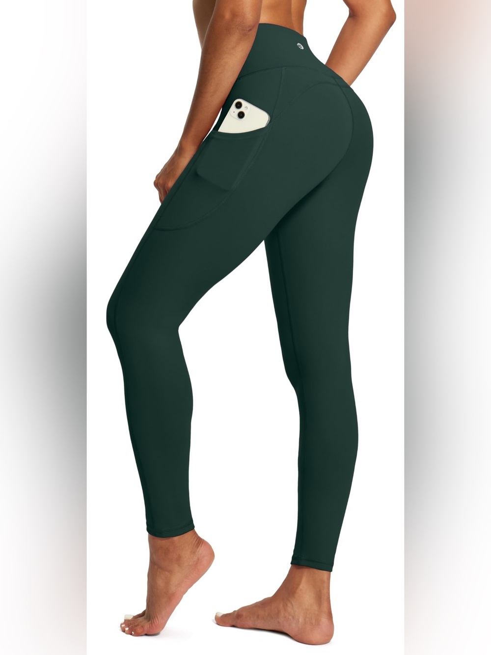 High-Waist Forest Green Pocket Leggings